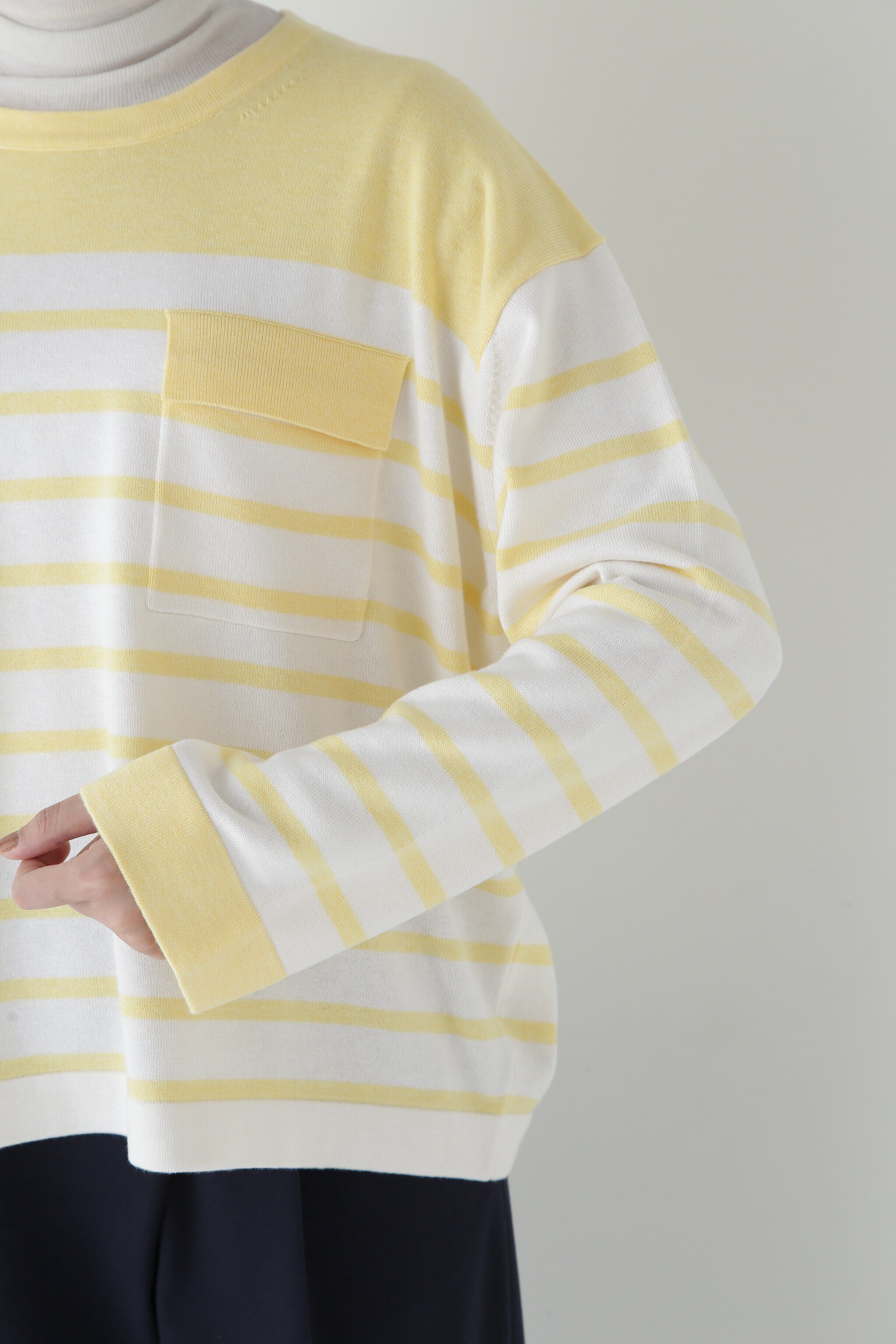  「◆【ウォッシャブル】梳毛ボーダープルオーバー」|ニット・セーター|