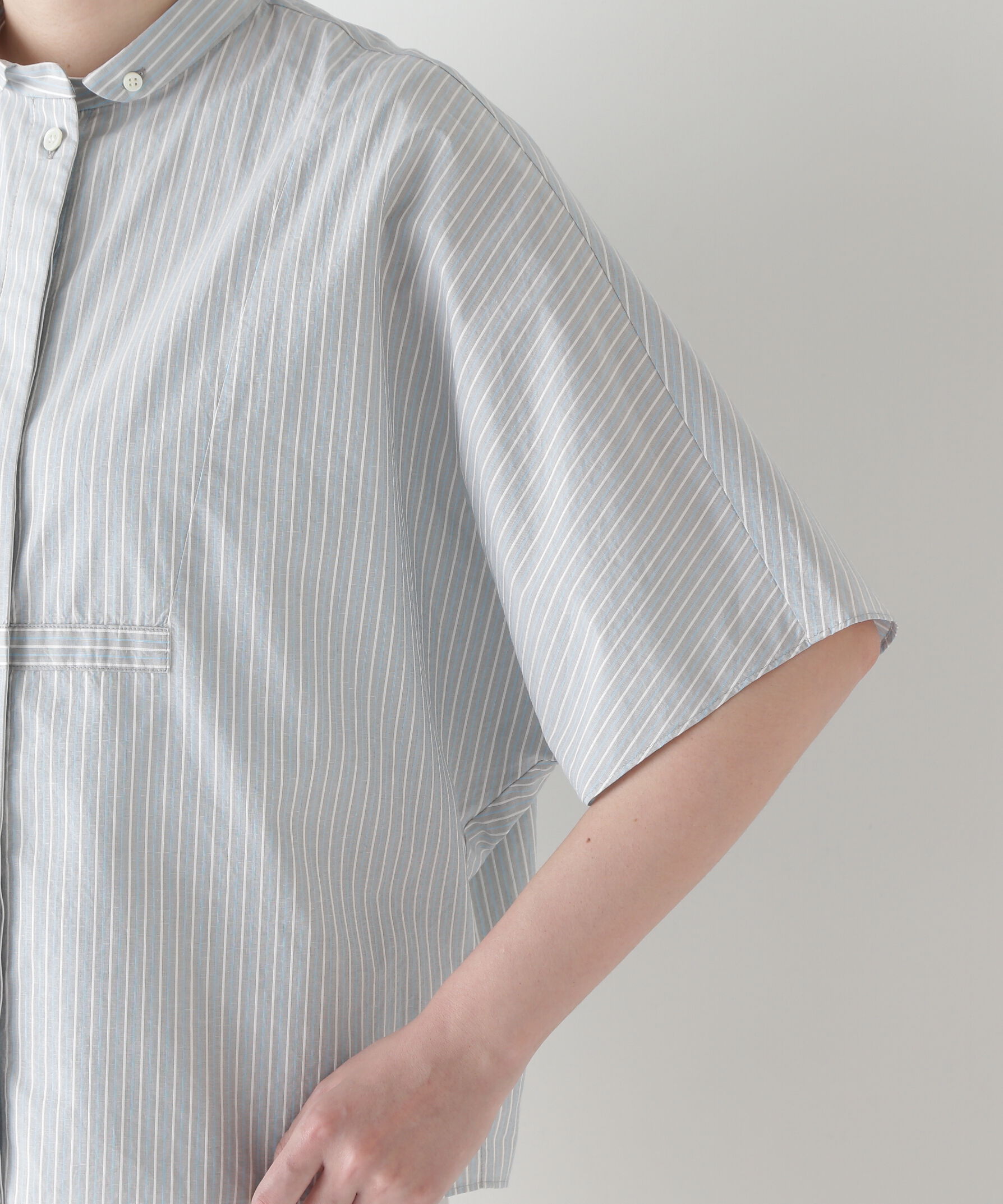  「◆ストライプローンカレンダードルマンボザムシャツ」|シャツ・ブラウス|