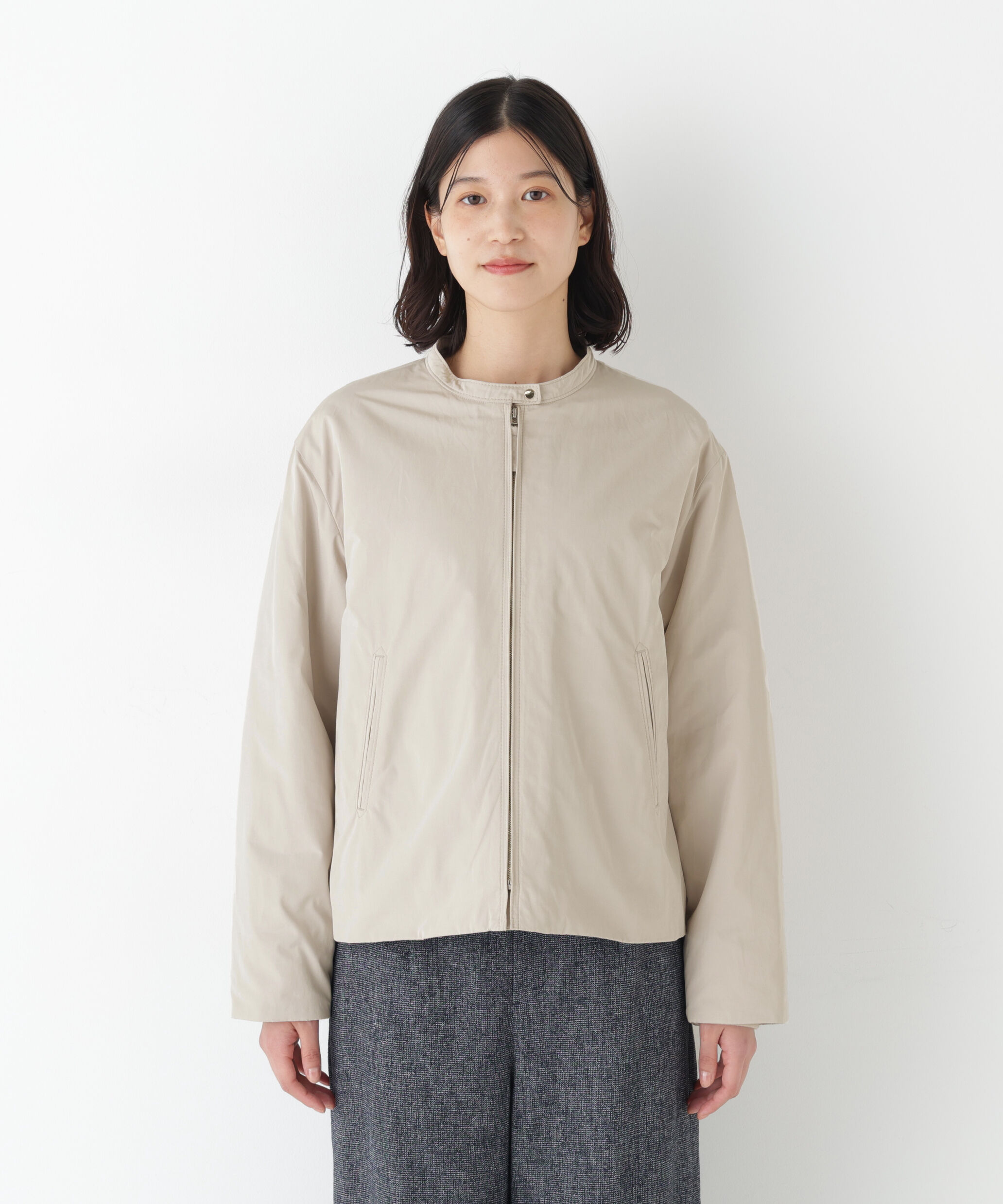  「◆≪弱撥水素材≫タフタ中綿入りブルゾン」|その他|