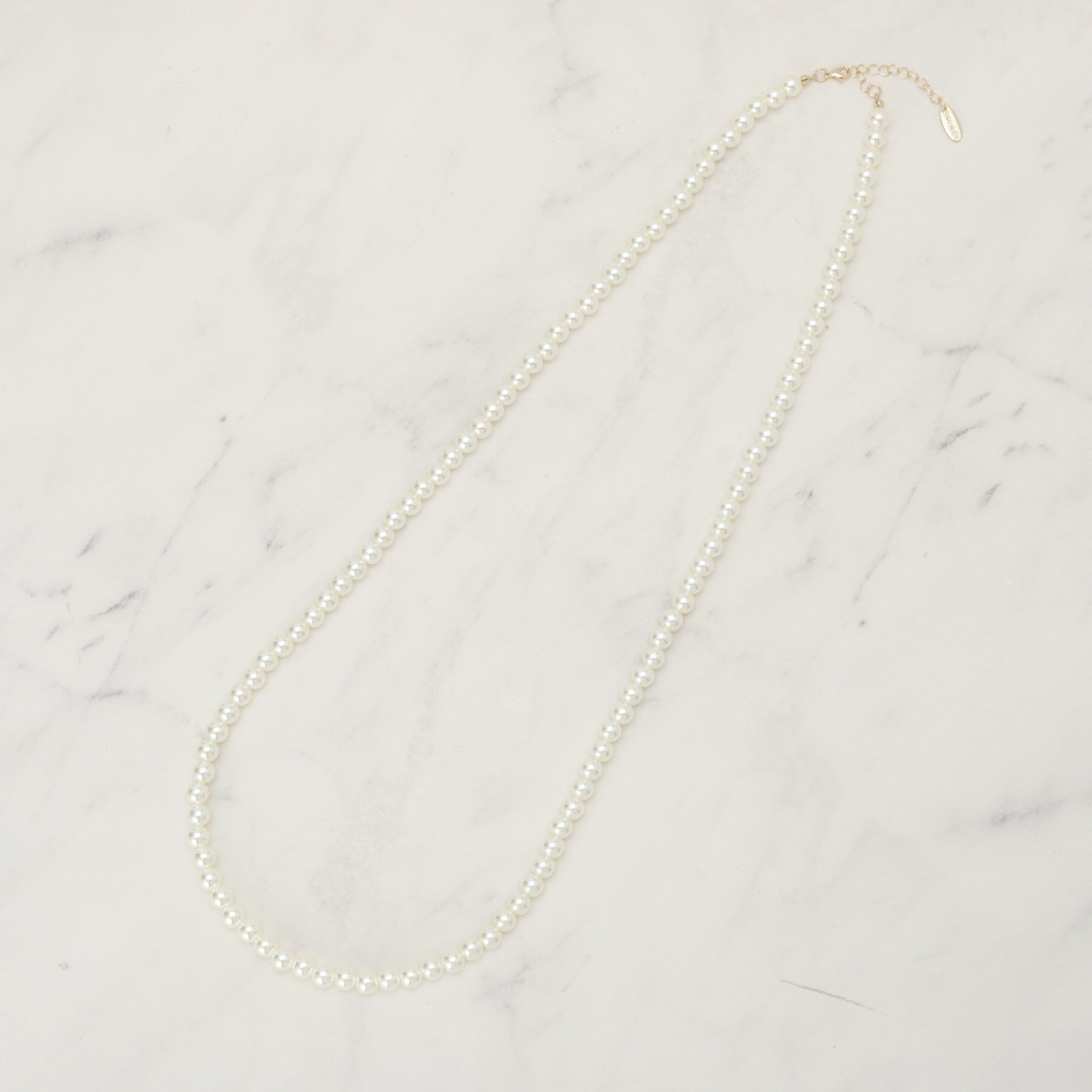 SHOO･LA･RUE「【セレモニー】2連ダイヤレーン＆フェイクパールネックレス」|ネックレス|