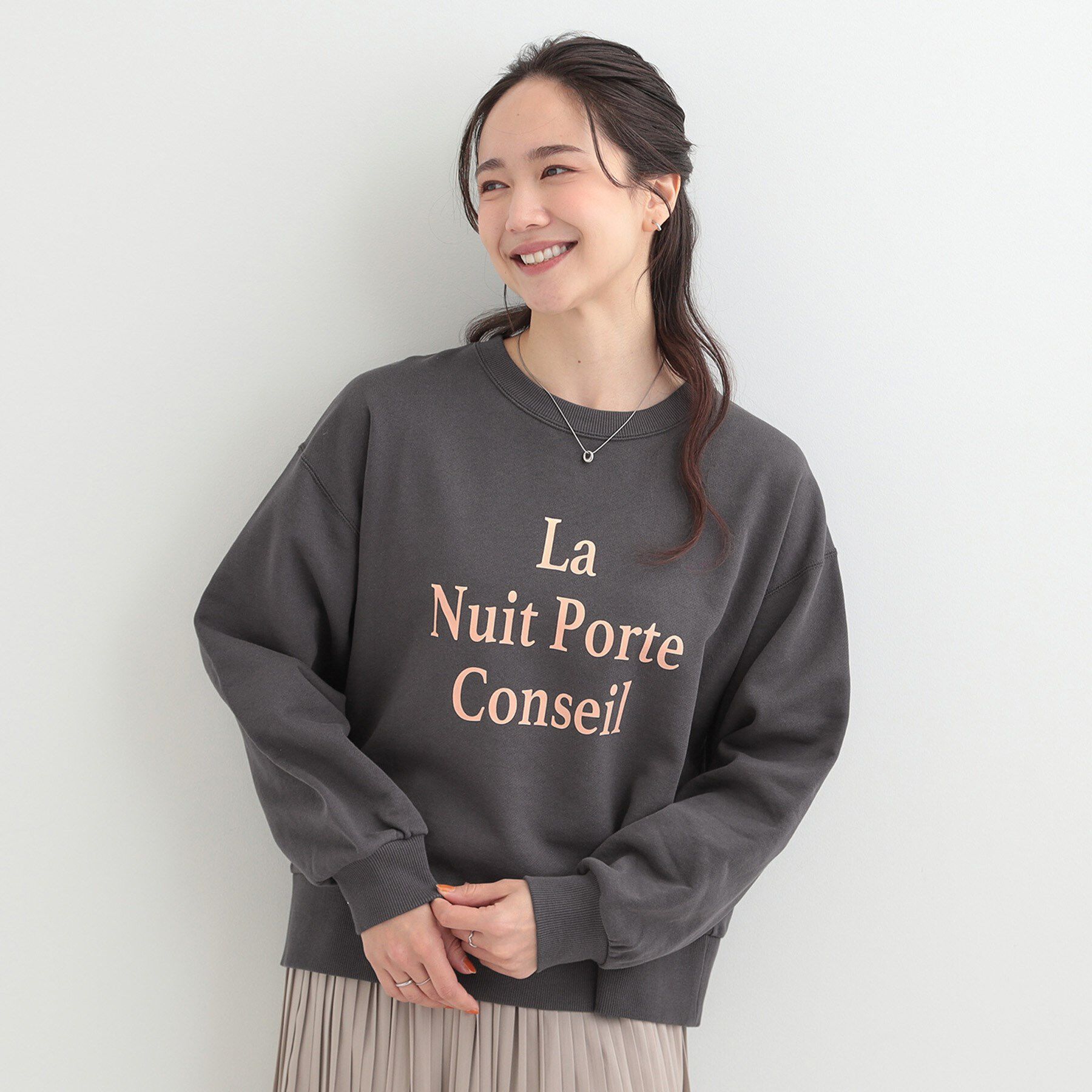 SHOO･LA･RUE「【綿100%/洗濯機可/S-LL/選べる4柄】ゆるっとおしゃれを叶える　プリントアソートスウェット」|パーカー|