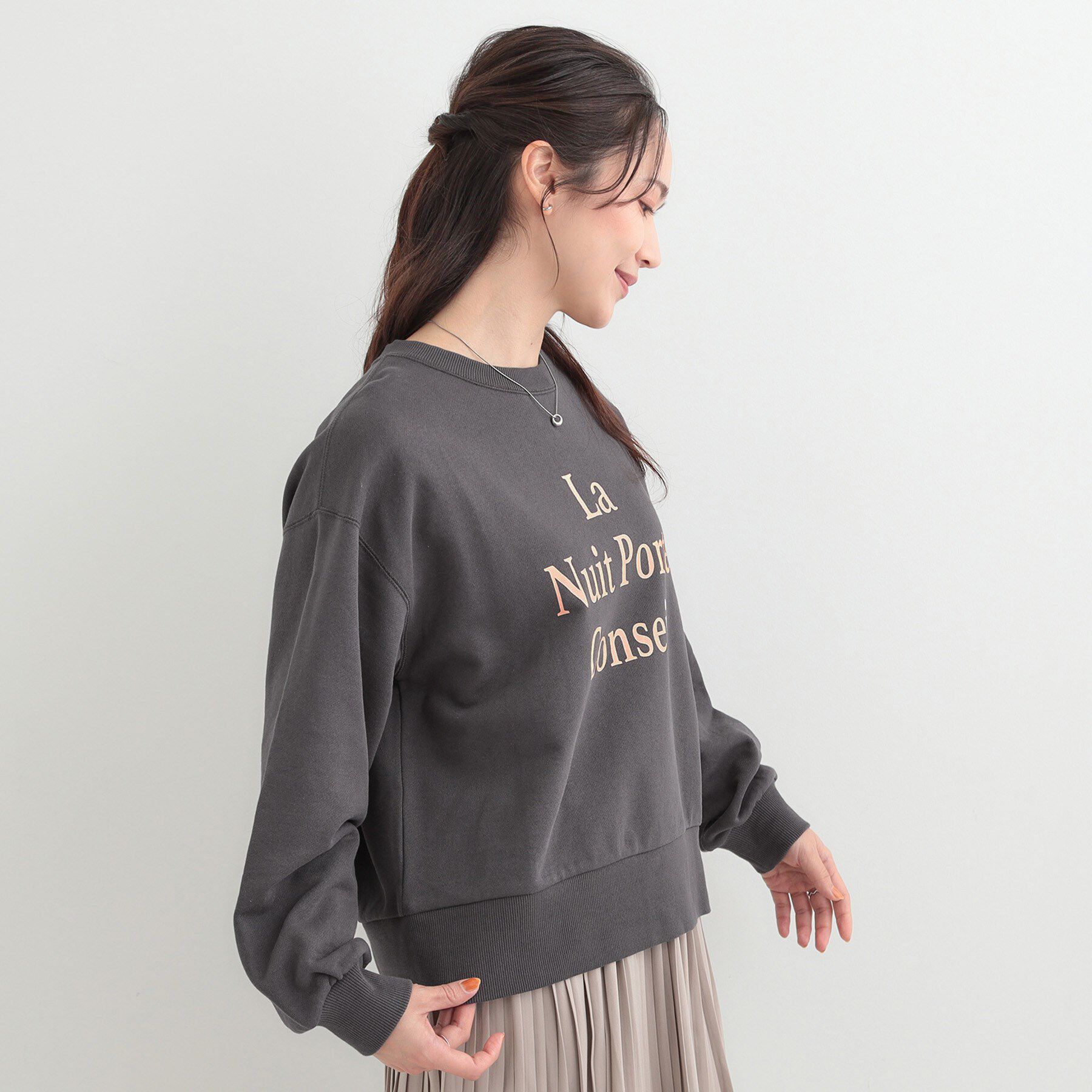 SHOO･LA･RUE「【綿100%/洗濯機可/S-LL/選べる4柄】ゆるっとおしゃれを叶える　プリントアソートスウェット」|パーカー|