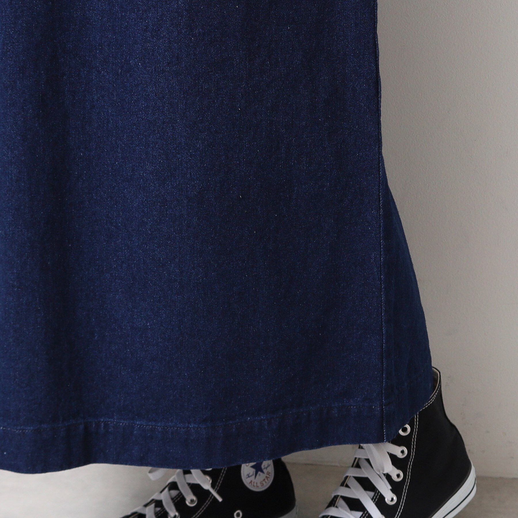 Dessin「【洗える・後ろゴム】サスペンダー付デニムスカート（S～L）」|スカート|