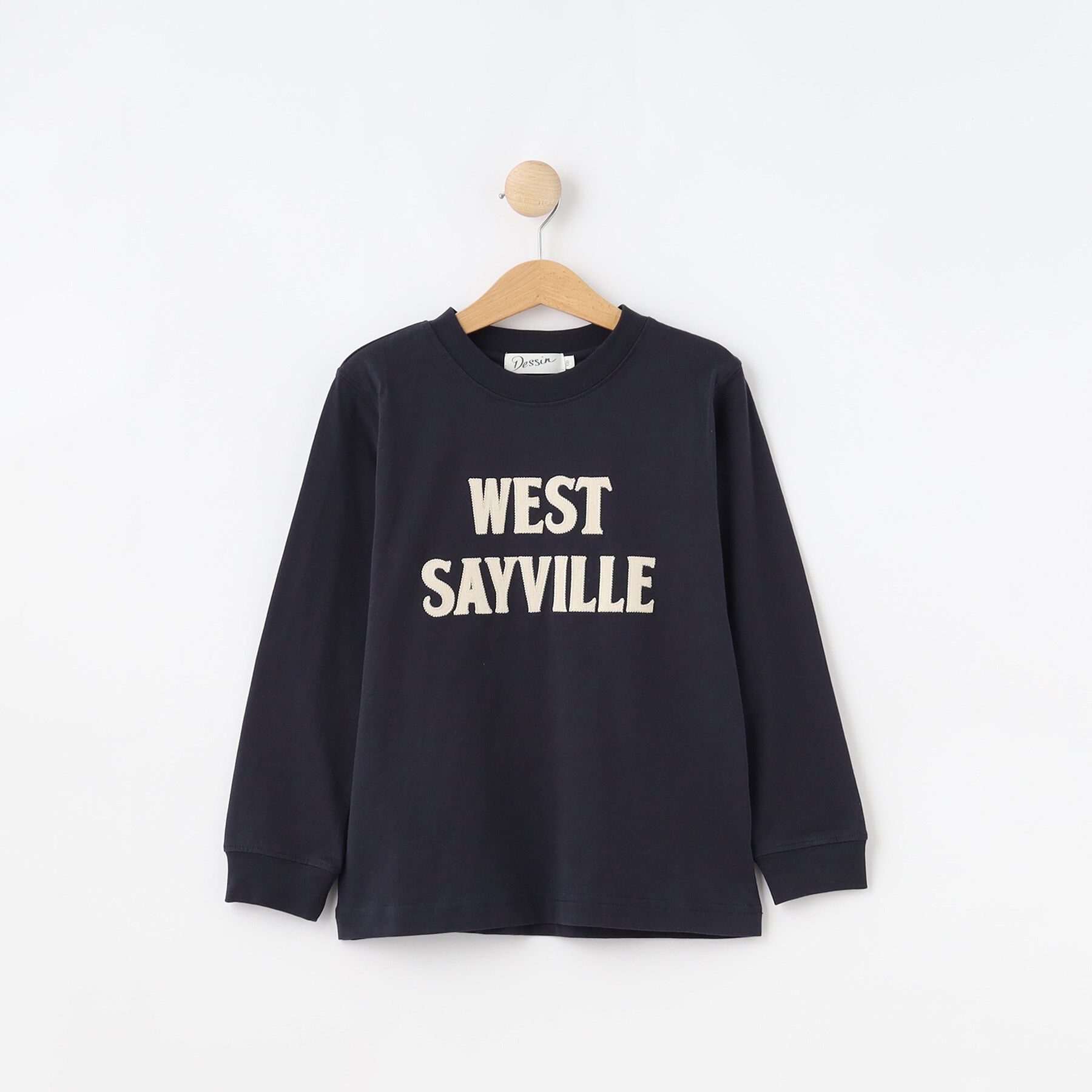 Dessin「【リンクコーデ】ロゴアップリケロングスリーブTシャツ」|Tシャツ・カットソー|ネイビー(094)