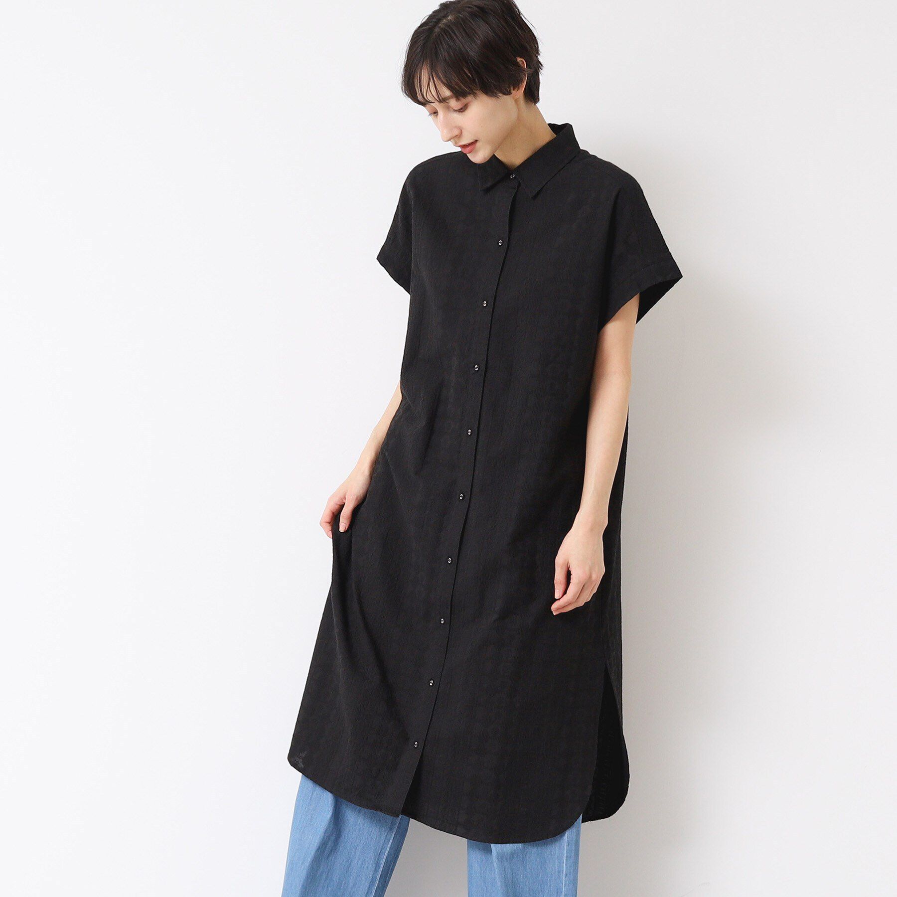 Dessin「【インド刺繍・セットアップ可能・洗える】シャツワンピース」|ワンピース|