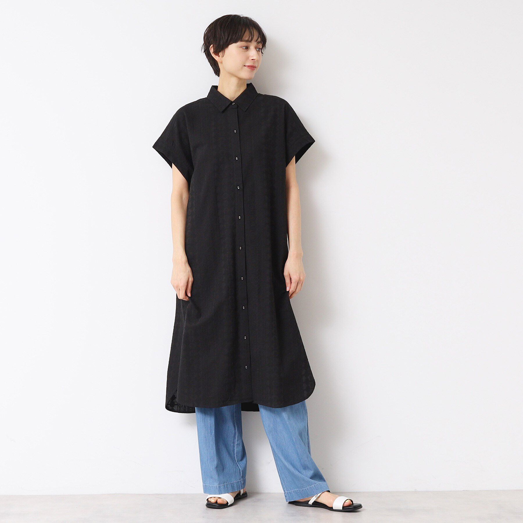 Dessin「【インド刺繍・セットアップ可能・洗える】シャツワンピース」|ワンピース|