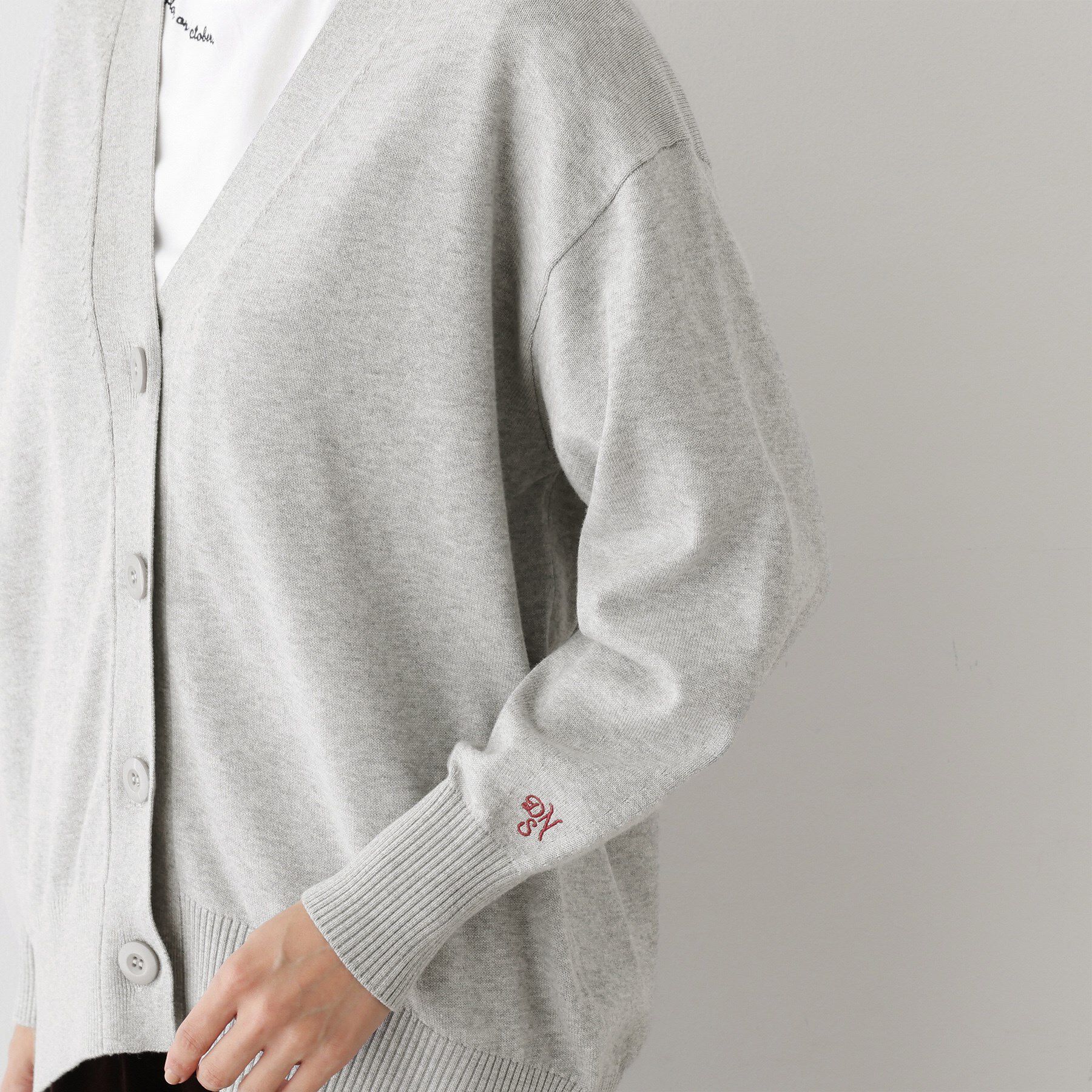 Dessin「【洗える】ジャカード編みVネックカーディガン」|カーディガン|