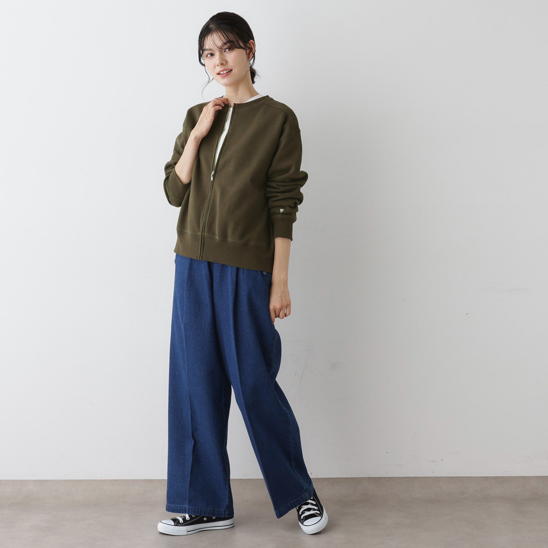 Dessin「【洗える】フロントジップカーディガン」|カーディガン|