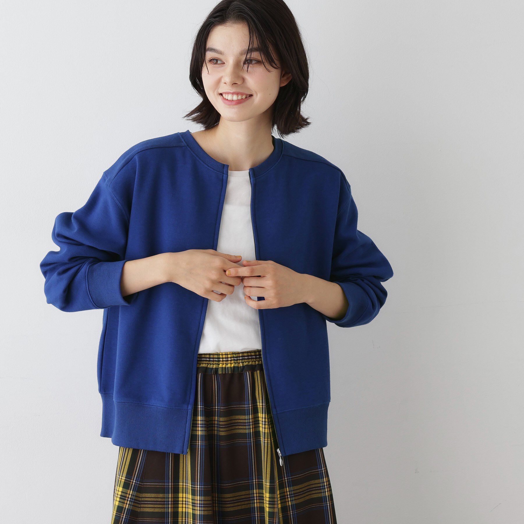 Dessin「【洗える】フロントジップカーディガン」|カーディガン|