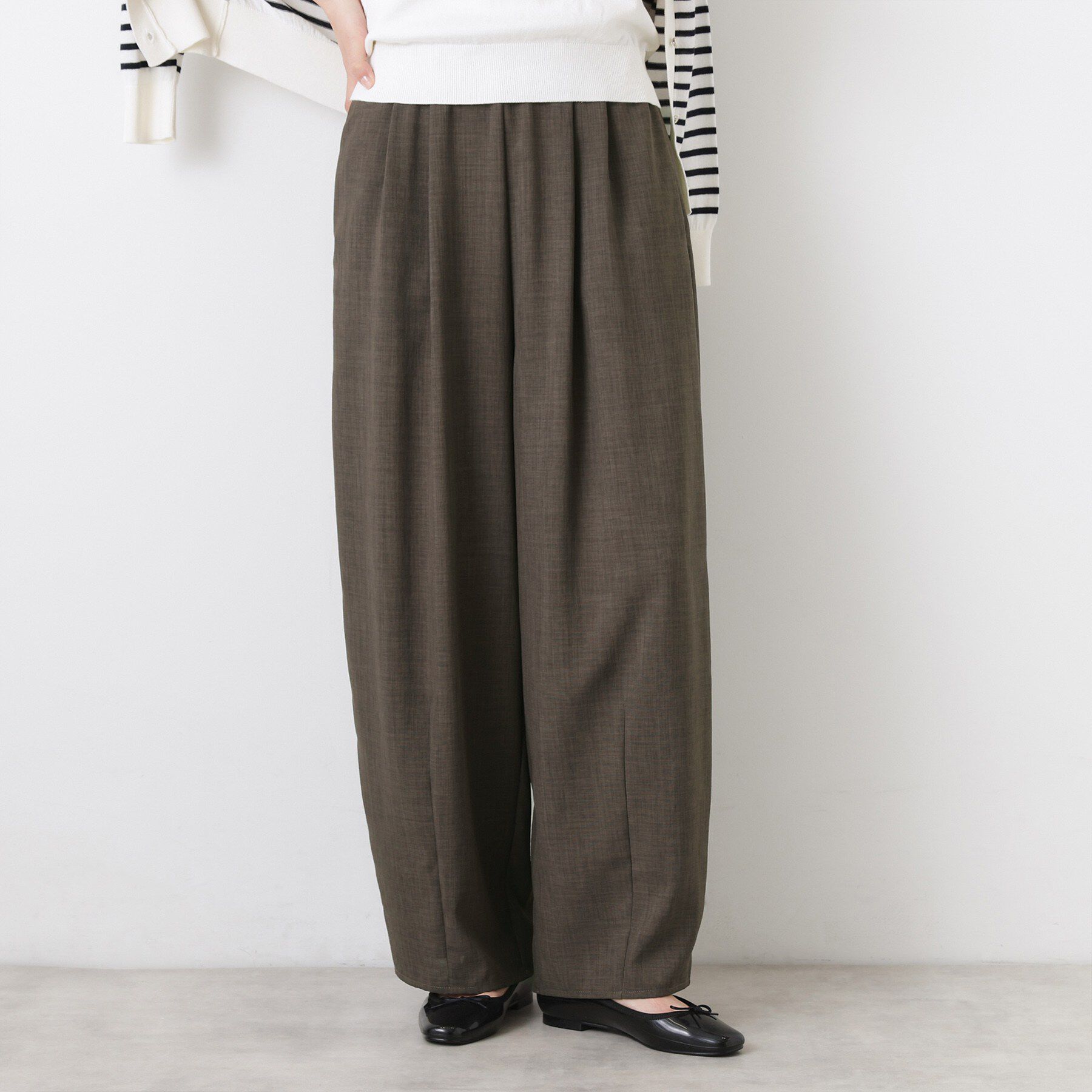 Dessin「【UVカット/接触冷感】カーヴィシルエットパンツ」|その他|トープ(054)