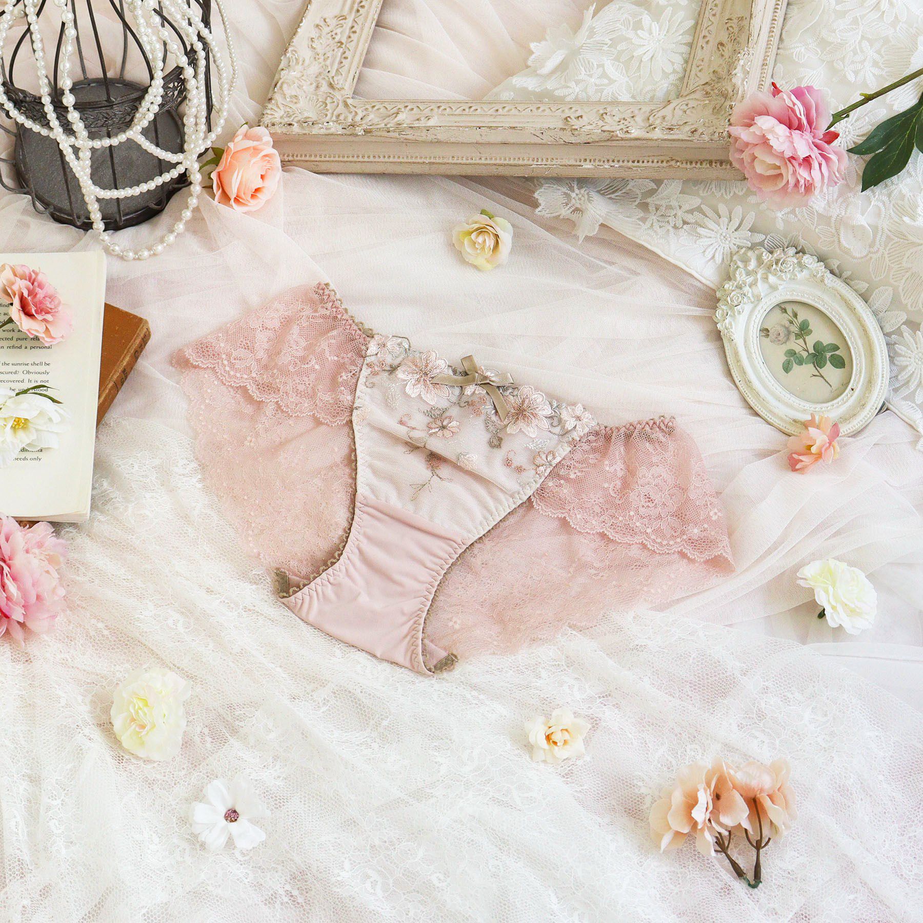 Risa Magli「ジア レースショーツ」|インナー|ピンク(071)