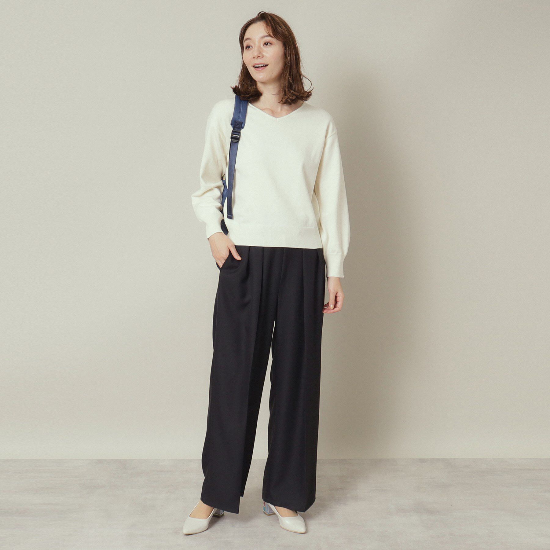 ITS&rsquo;DEMO「【通勤／手洗い可】Vネック&times;フレアスカートセットアップ」|スーツ|