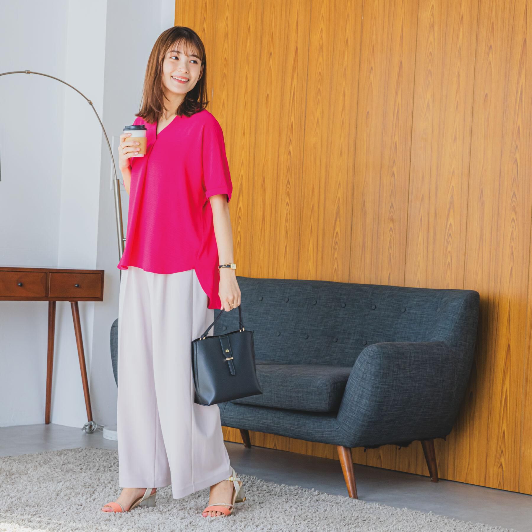 ITS&rsquo;DEMO「【接触冷感／吸水速乾／洗濯機OK】イージーケアスキッパーブラウス＜ラク服シリーズ＞」|シャツ・ブラウス|