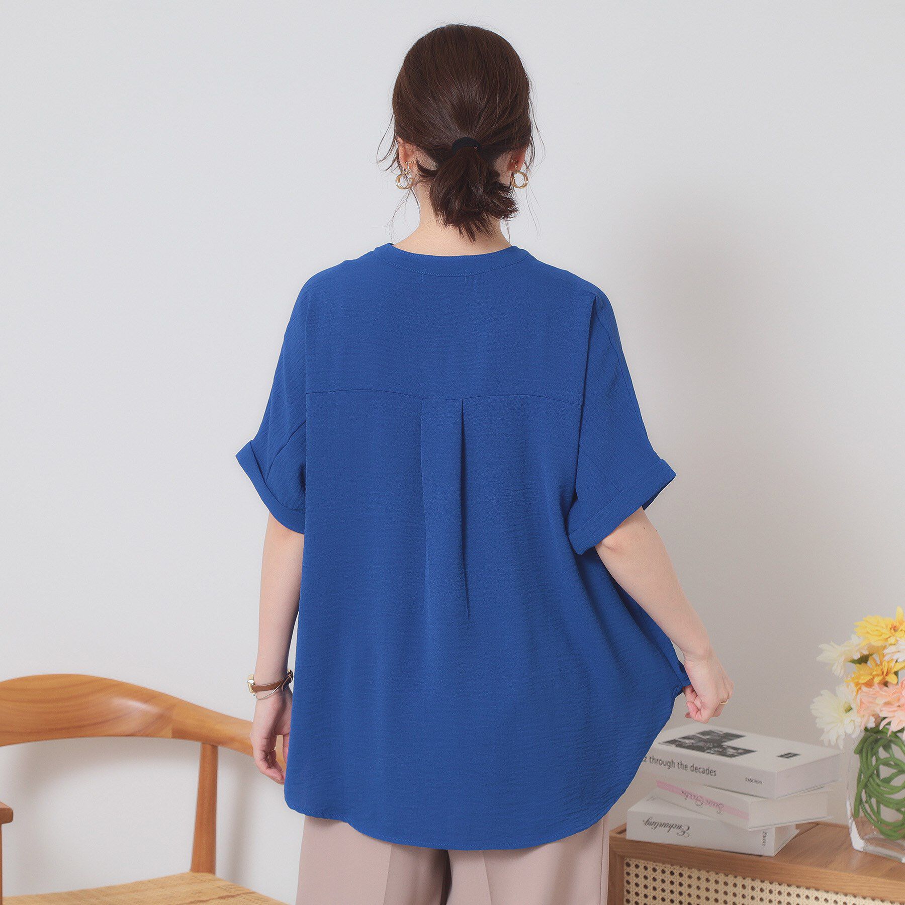 ITS&rsquo;DEMO「【接触冷感／吸水速乾／洗濯機OK】イージーケアスキッパーブラウス＜ラク服シリーズ＞」|シャツ・ブラウス|