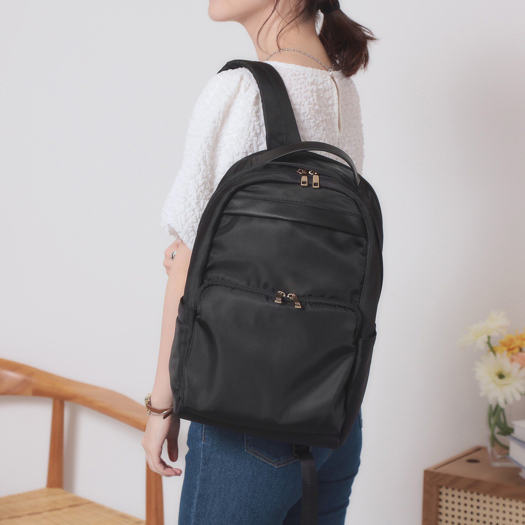 ITS&rsquo;DEMO「撥水13ポケットコンビリュック」|リュック|ブラック(019)