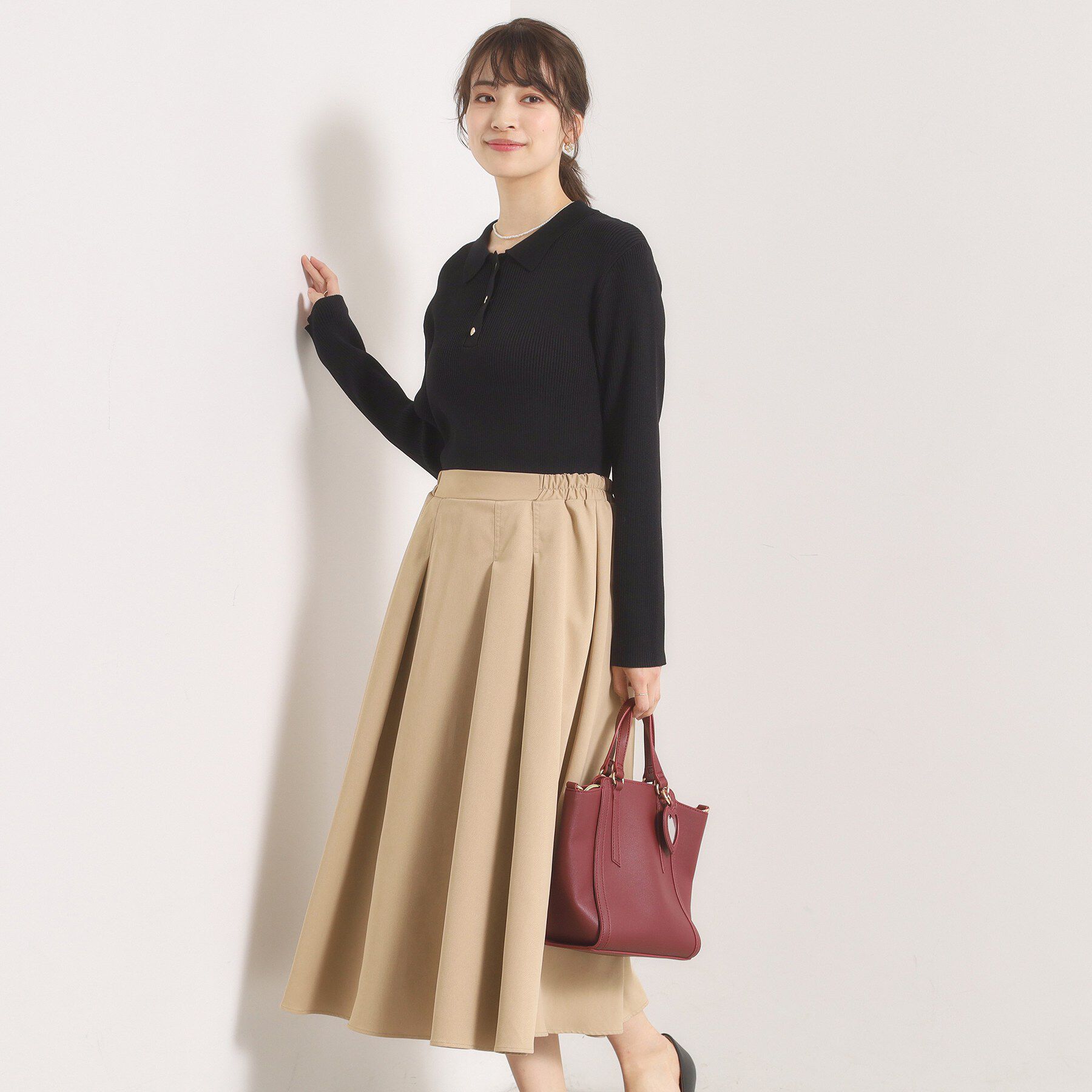 ITS&rsquo;DEMO「【手洗い可】ドッキングワンピース」|ワンピース|ブラック(019)