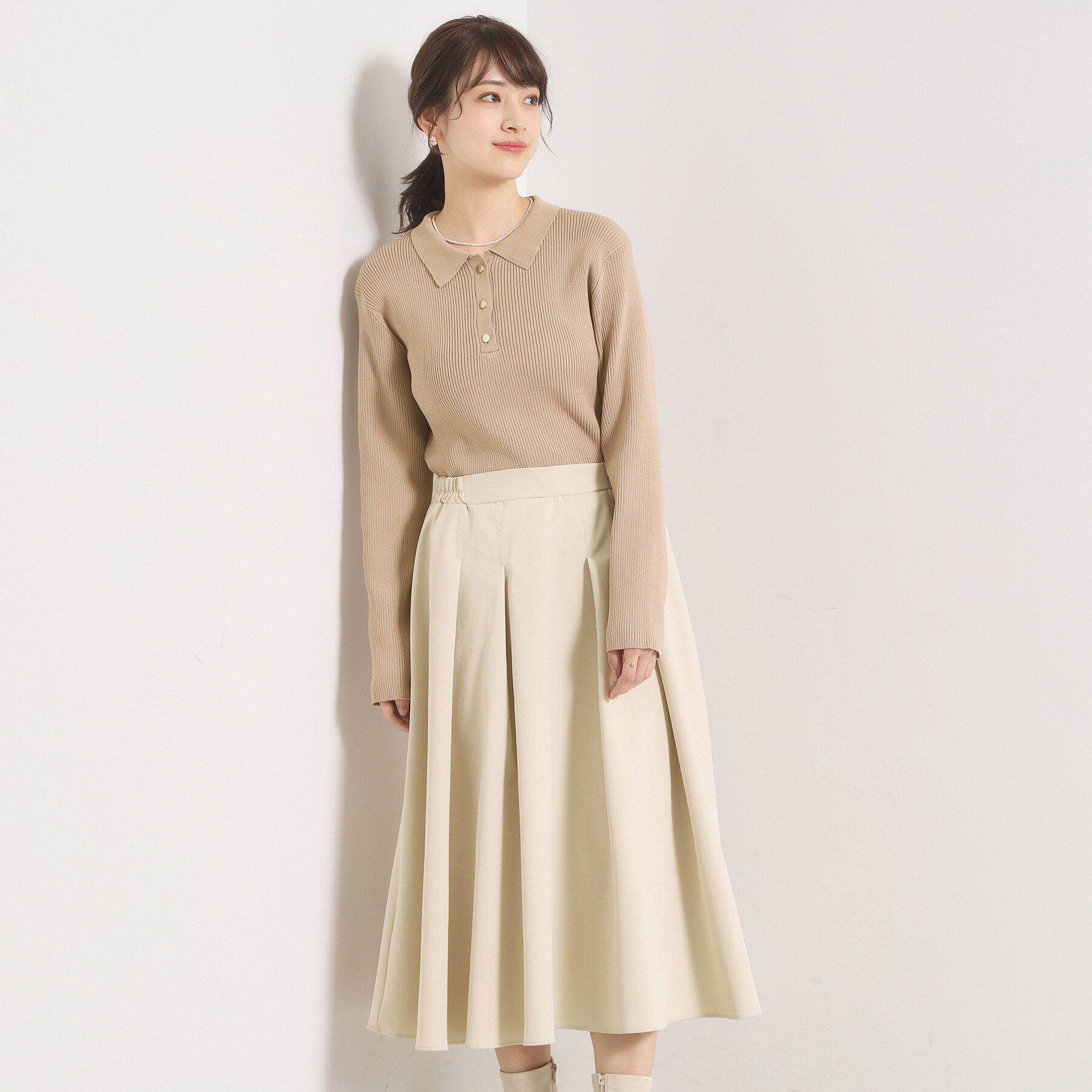 ITS&rsquo;DEMO「【手洗い可】ドッキングワンピース」|ワンピース|モカブラウン(042