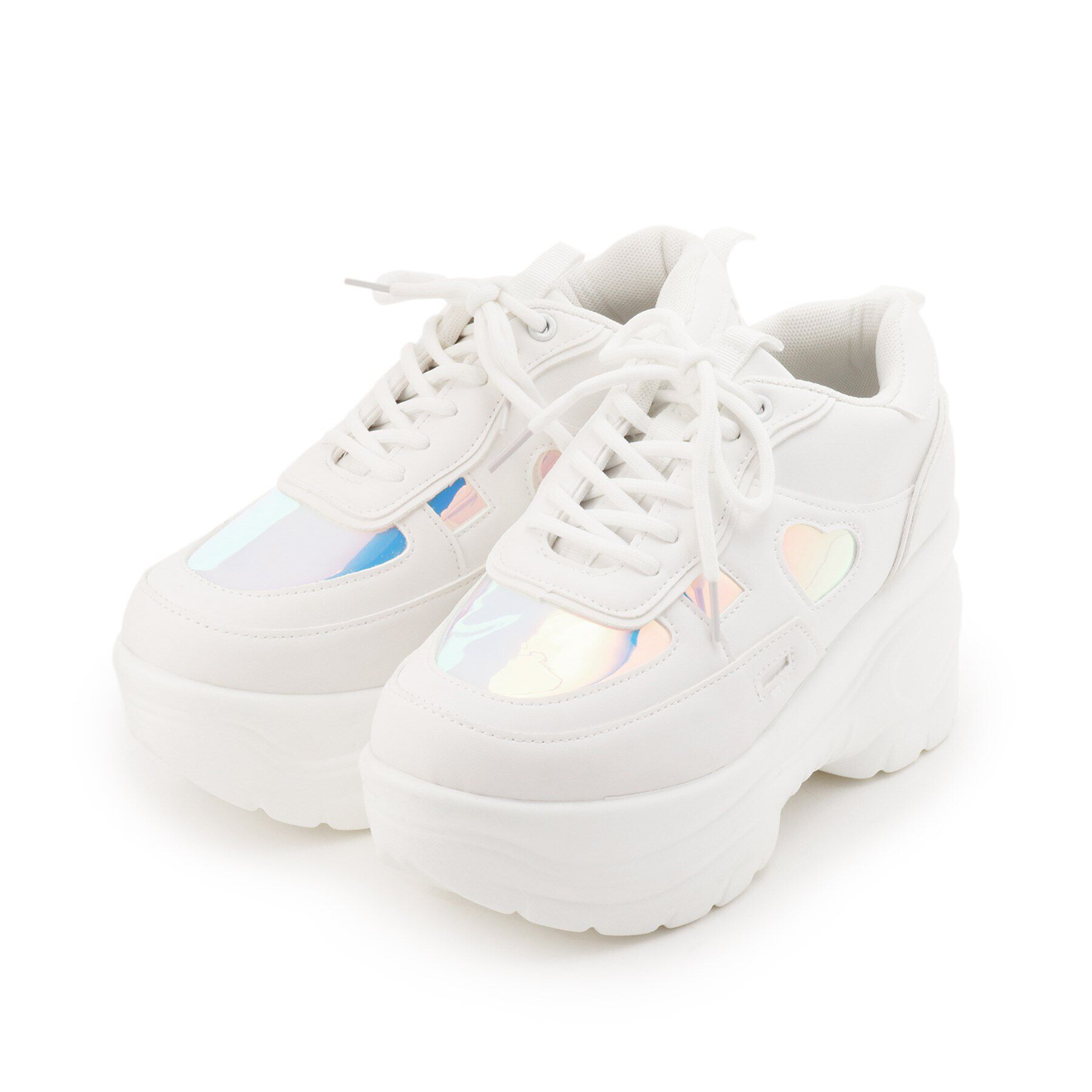 csT&P「厚底ハートオーロラスニーカー」|スニーカー|ﾎﾜｲﾄ(001)