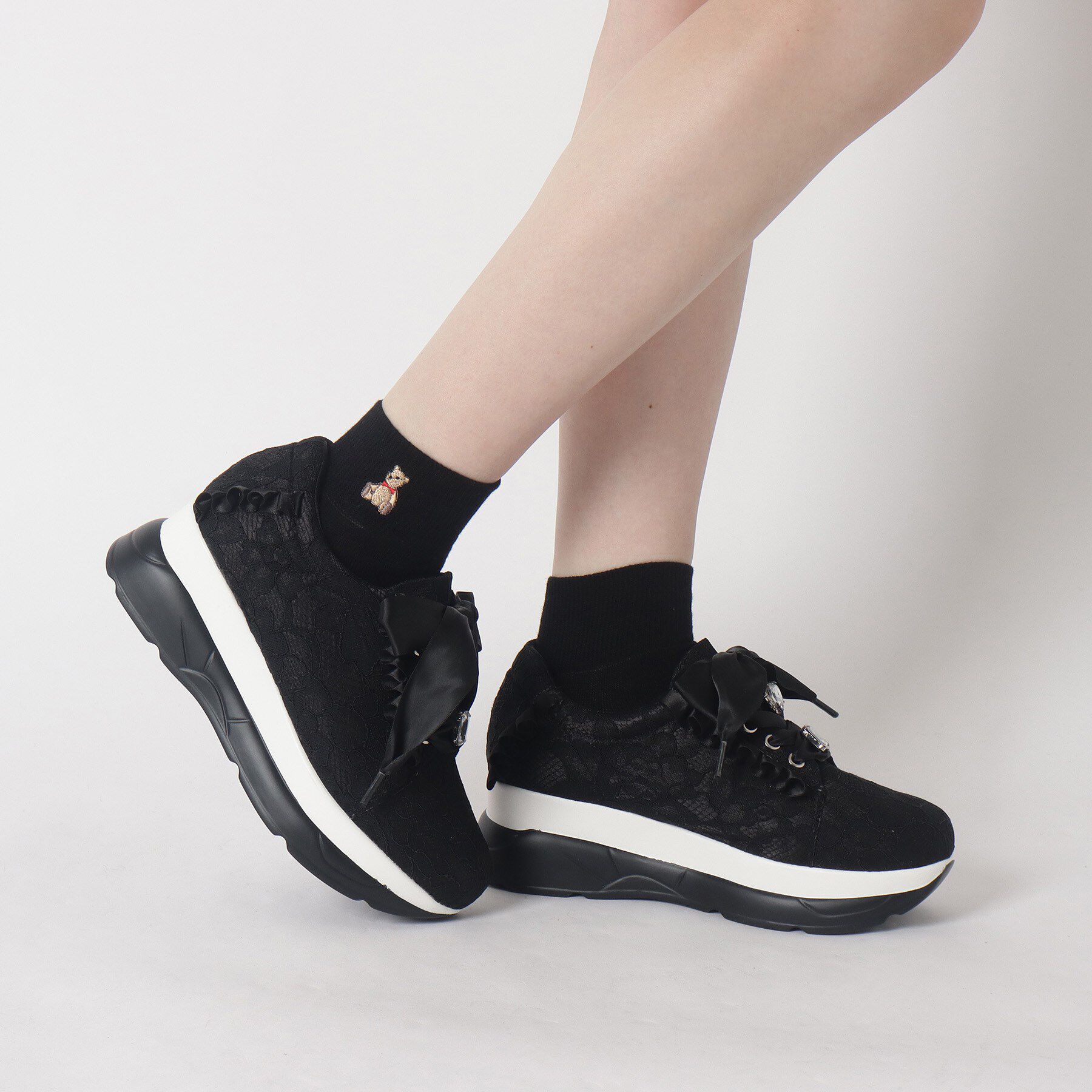 csT&P「厚底キラキラストーン付きスニーカー」|スニーカー|