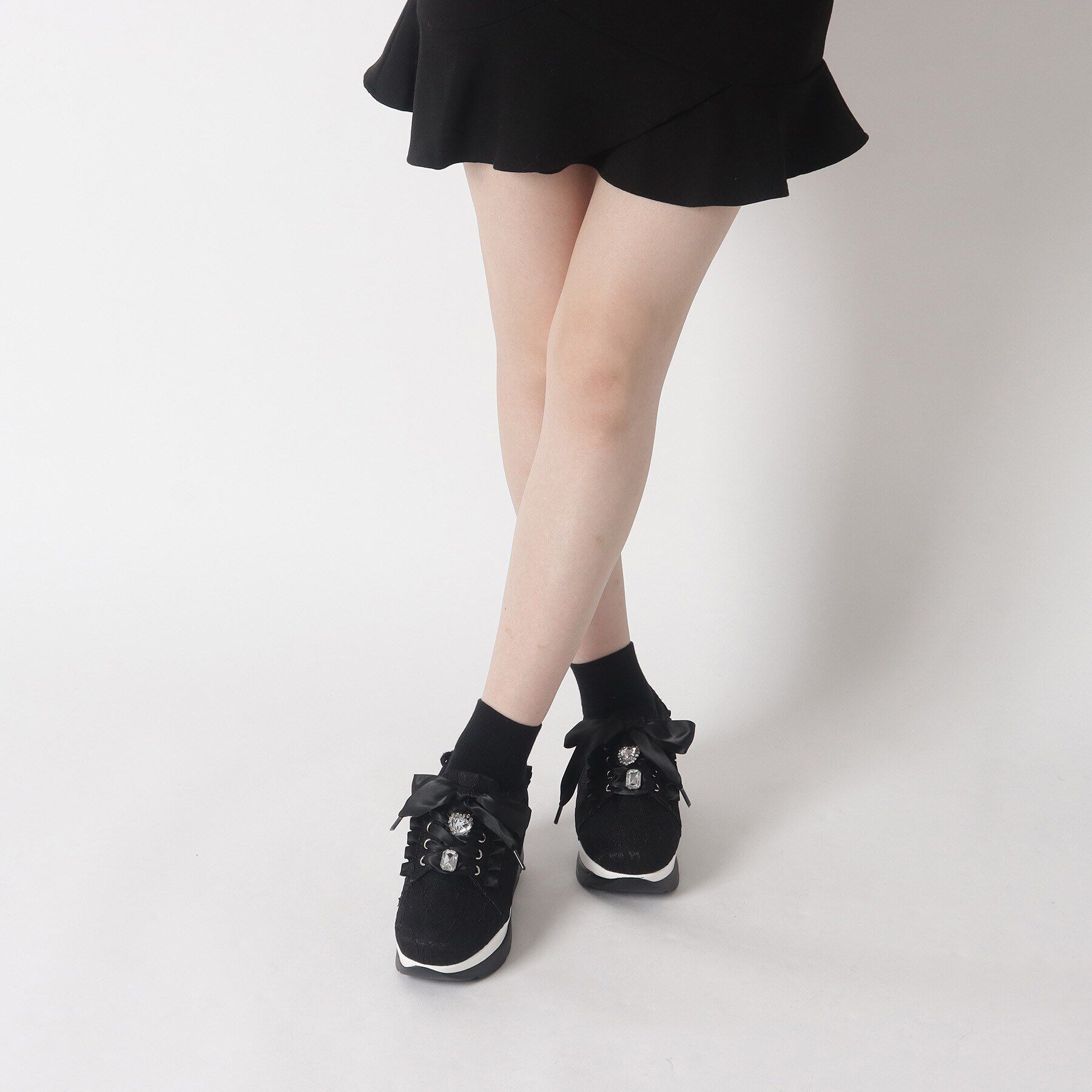 csT&P「厚底キラキラストーン付きスニーカー」|スニーカー|