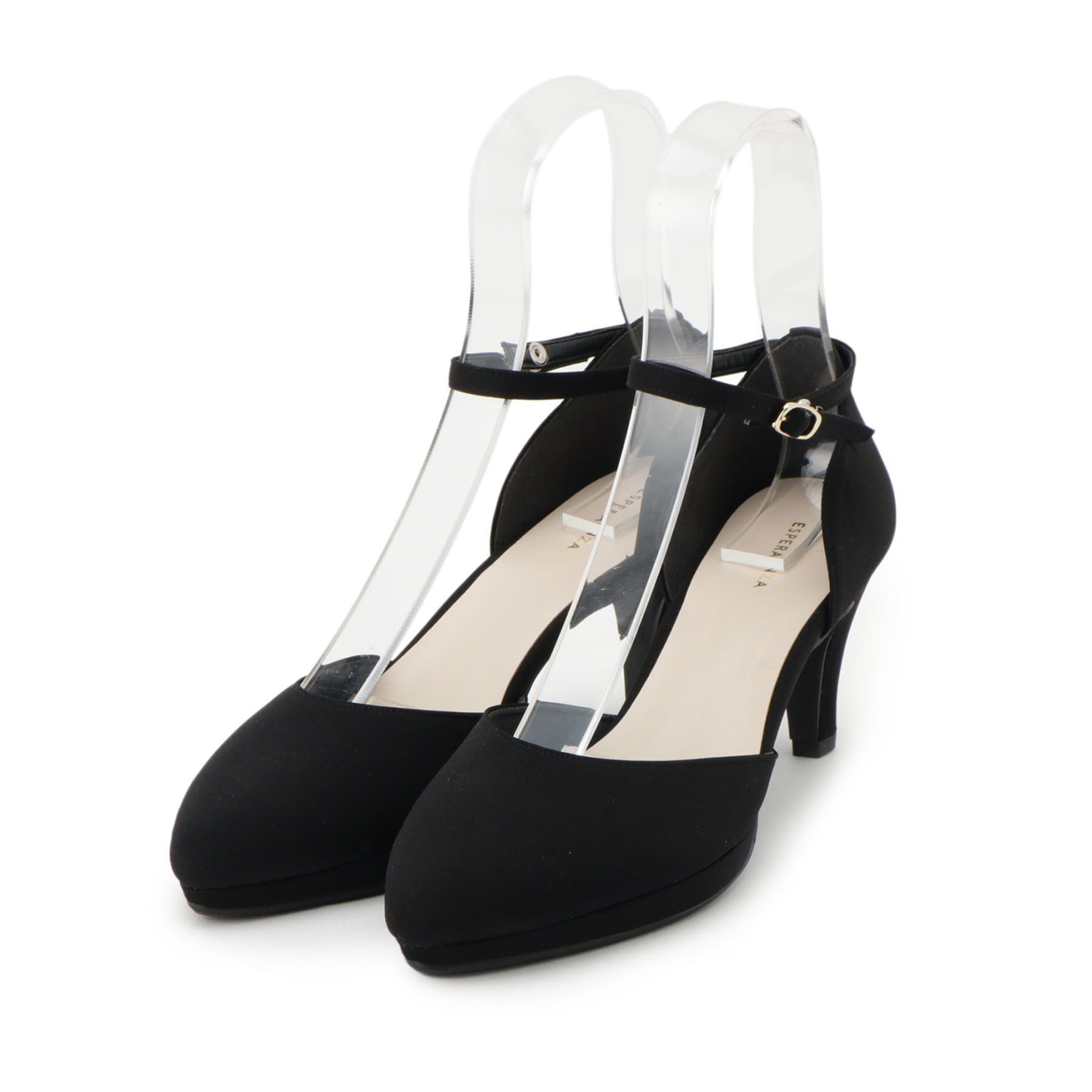 ESPERANZA「セパレートパンプス」|パンプス|サテンブラック(31