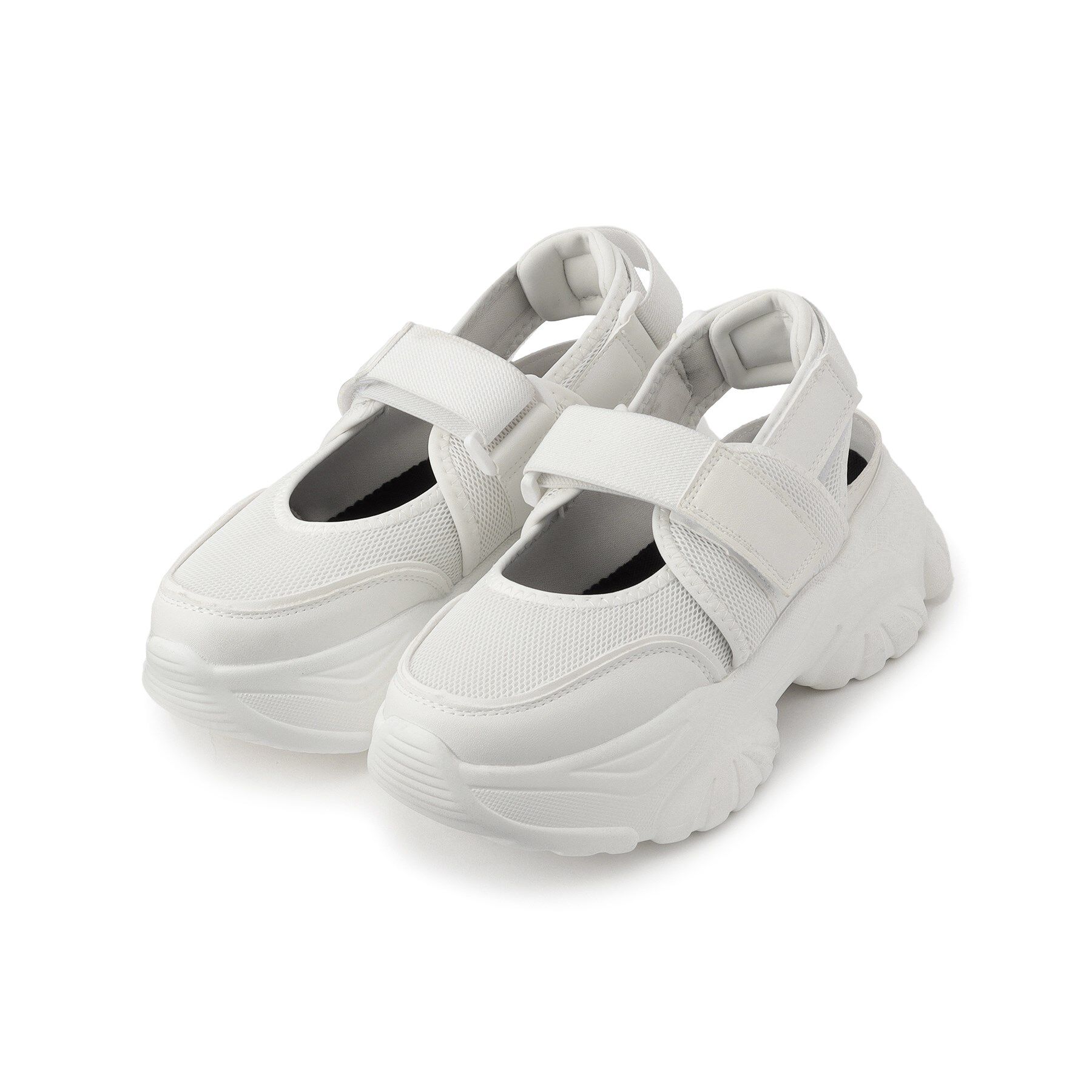 csT&P「バックベルト厚底スニーカー」|スニーカー|ホワイト(001)