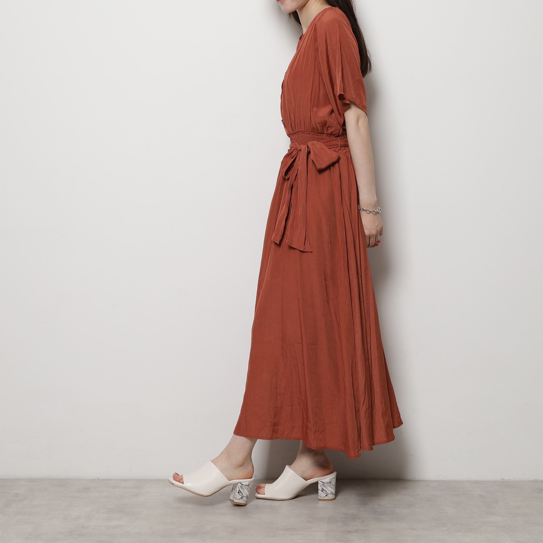 ESPERANZA「スクエアトゥブロックヒールミュール」|サンダル|