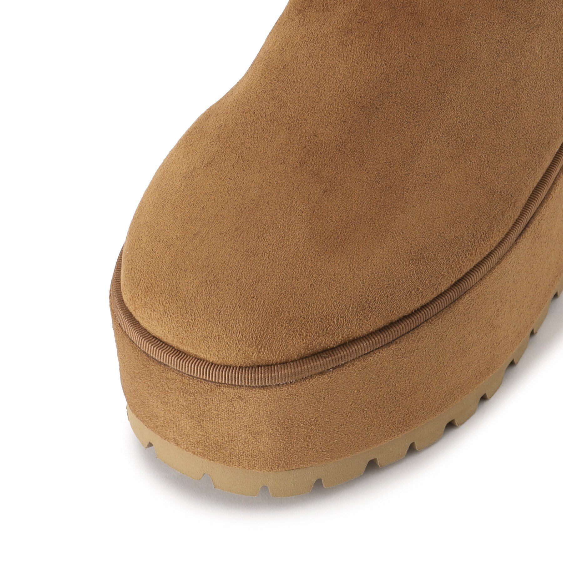 ESPERANZA「【EC先行販売】厚底レースアップリボンフェイクムートンブーツ」|ショートブーツ|