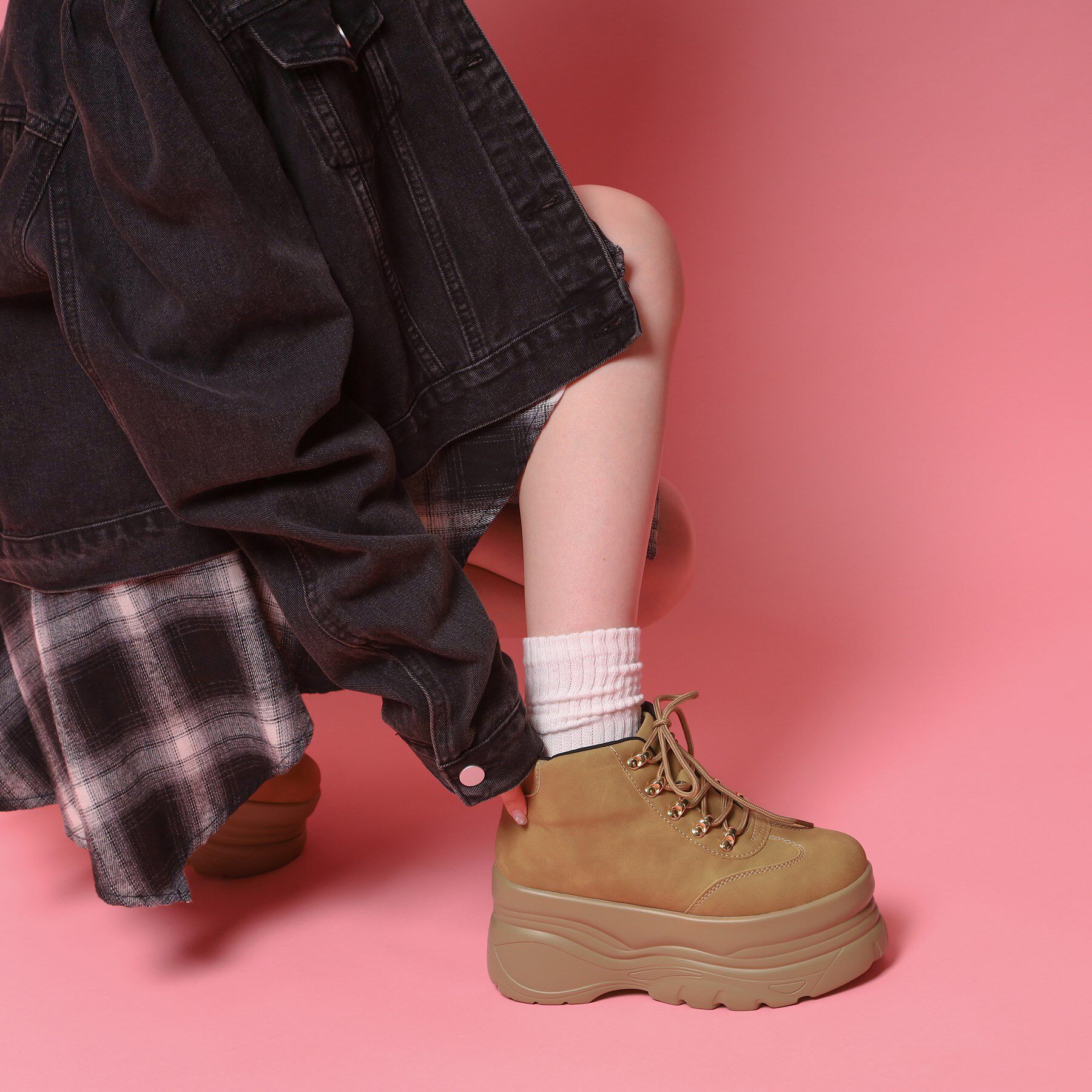 csT&P「厚底ハイカットスニーカー」|スニーカー|ベージュ(052)