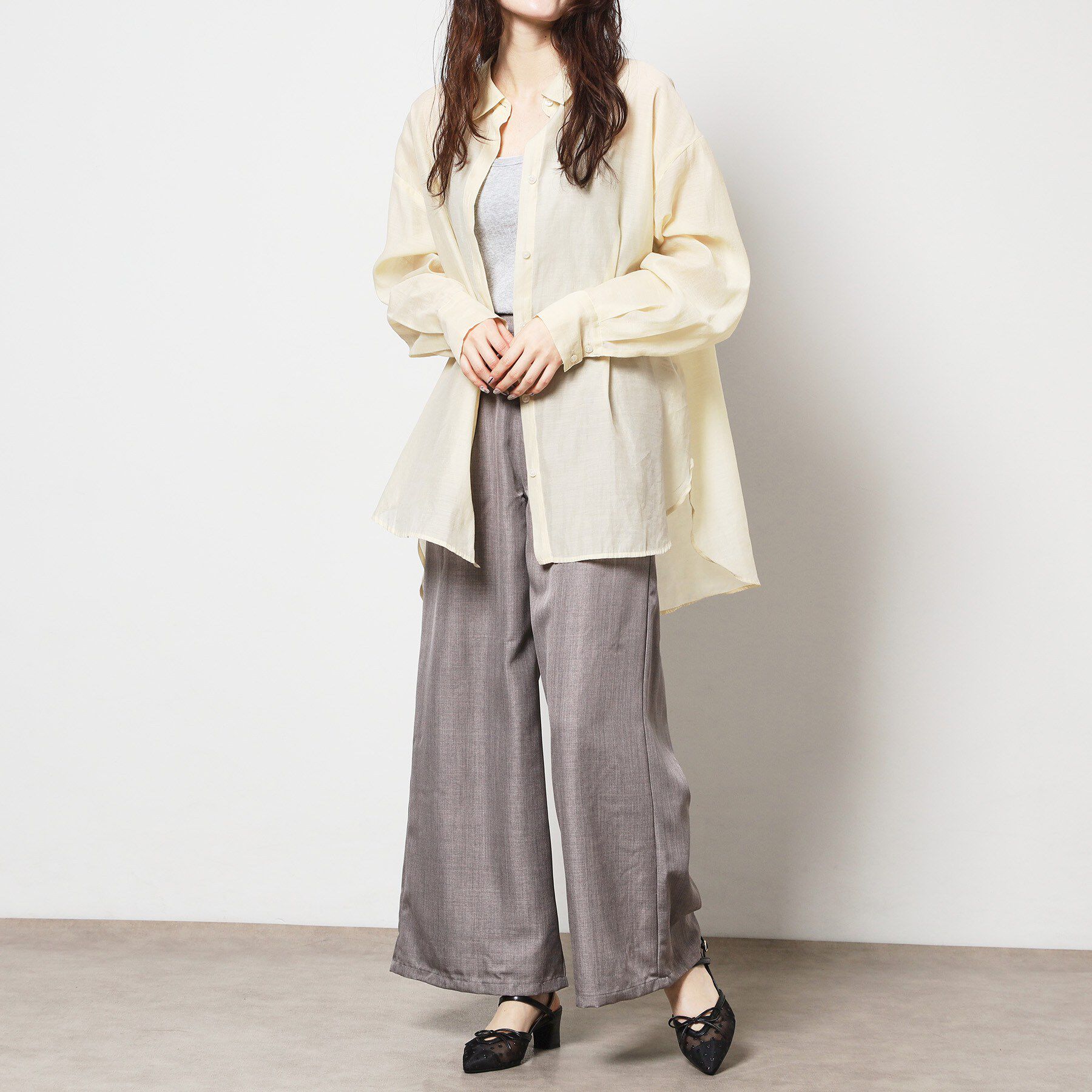 ESPERANZA「チュールリボンバックストラップパンプス」|パンプス|