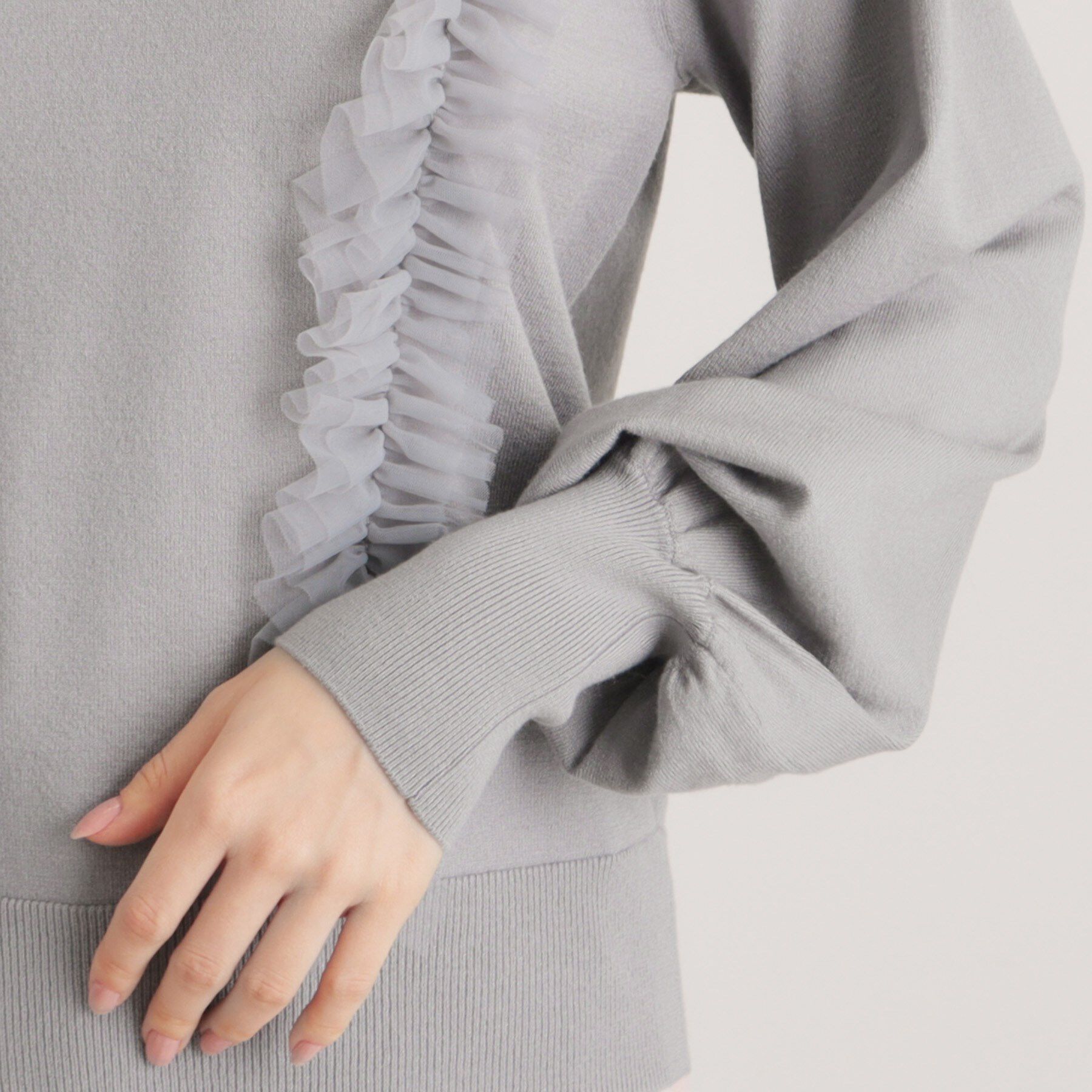 SunaUna「【大人フェミニン】前後チュールニット」|ニット・セーター|