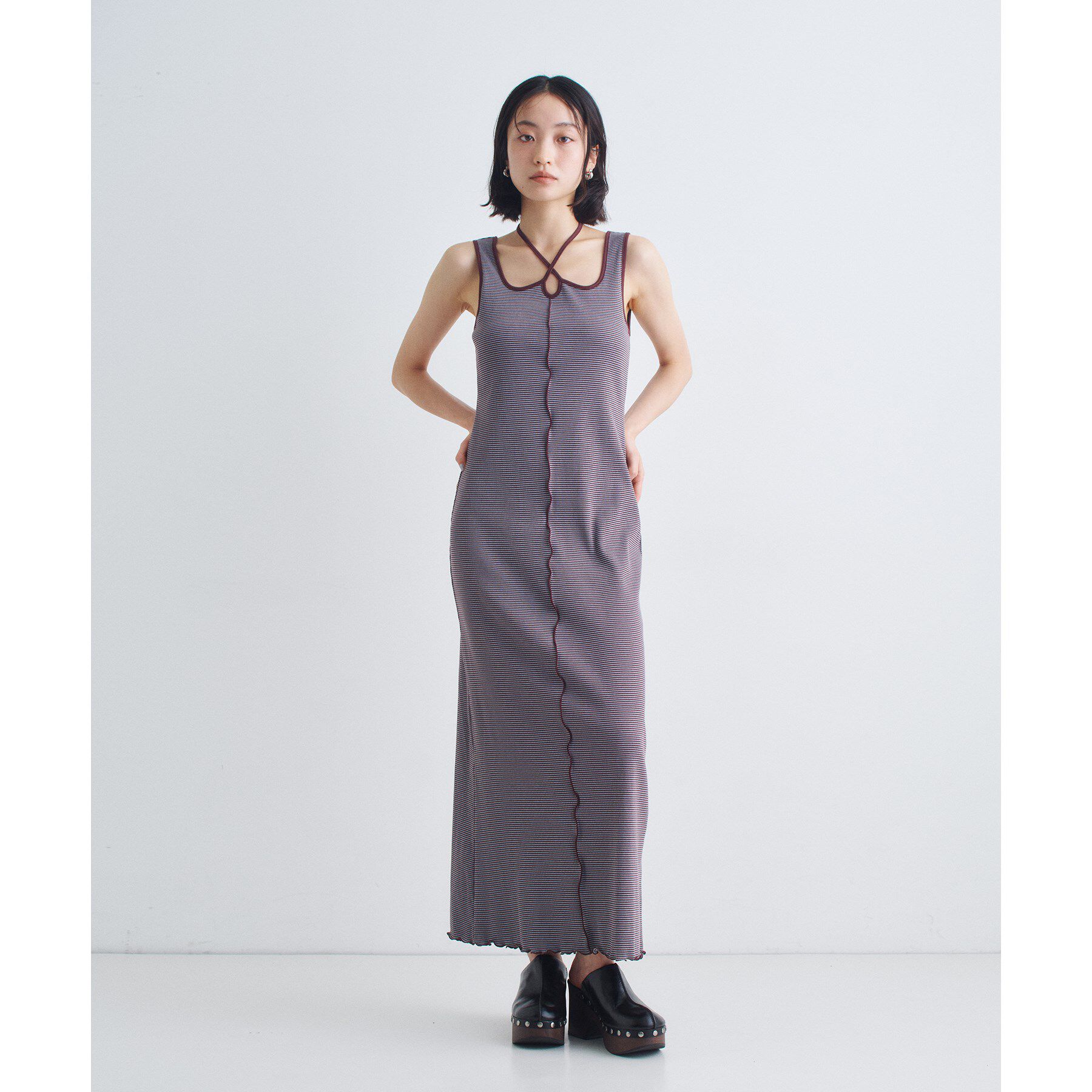 CODE A「chic border jersey dress」|ワンピース|