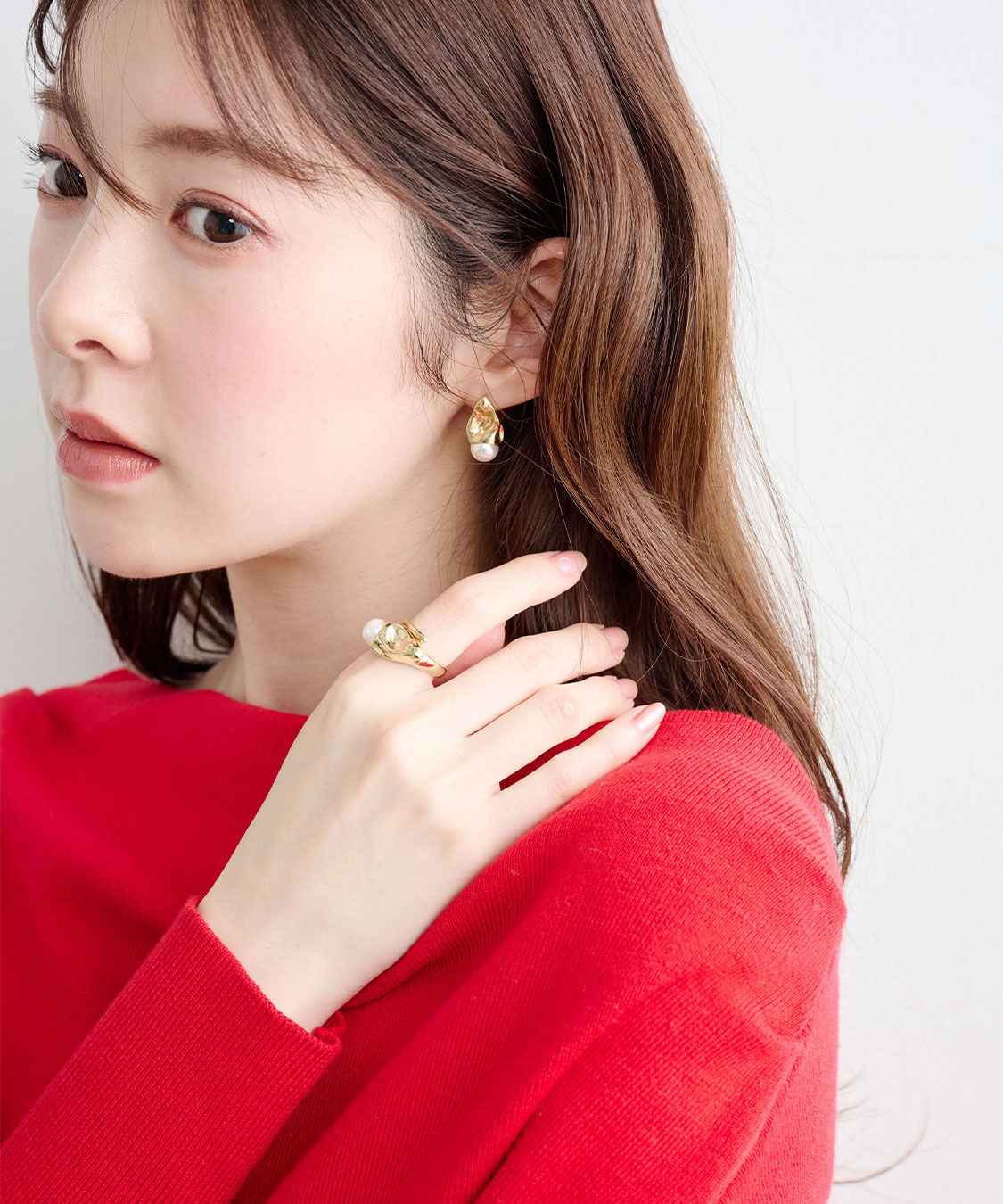COCO DEAL「Oyster シェルパールドロップピアス」|ピアス|