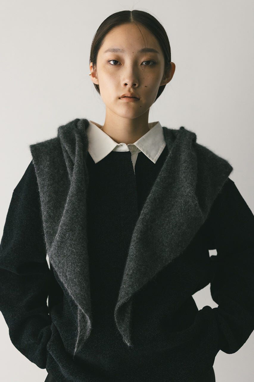 STYLEMIXER「アンゴラミックスフーディースカーフ」|その他|GRY