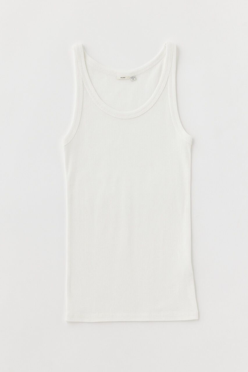 MOUSSY「BASIC RIB タンク」|タンクトップ|WHT