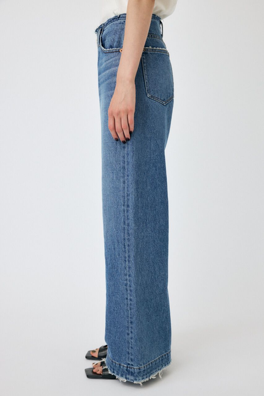 MOUSSY「ZIP DESIGN LOOSE FLARE」|デニム|