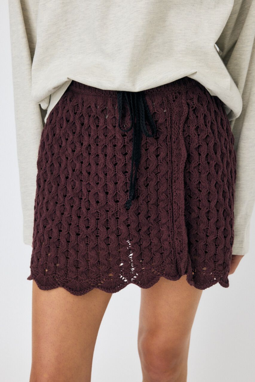 MOUSSY「OPENWORK ニットスカート」|スカート|