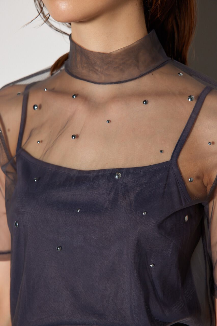 rienda「メタルボールシアートップス」|Tシャツ・カットソー|