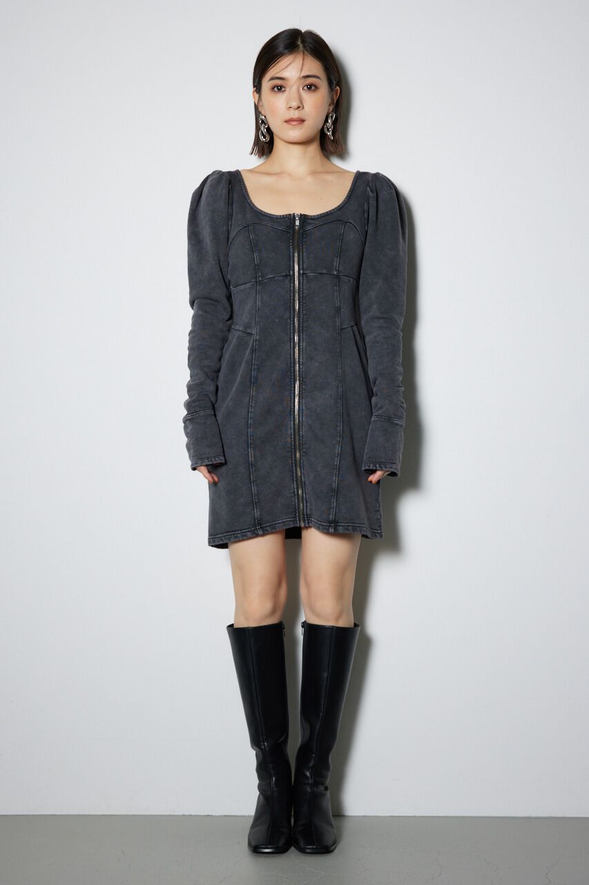 rienda「デニム風CUTタイトミニワンピース」|ワンピース|