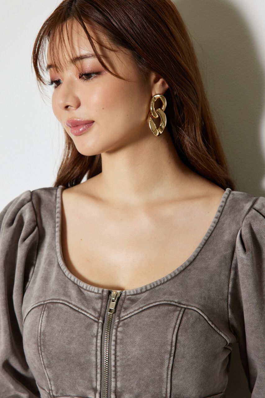 rienda「デニム風CUTタイトミニワンピース」|ワンピース|