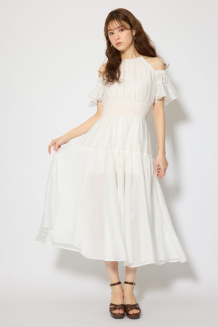 rienda「2WAYホルターネックロンパース」|ワンピース|WHT