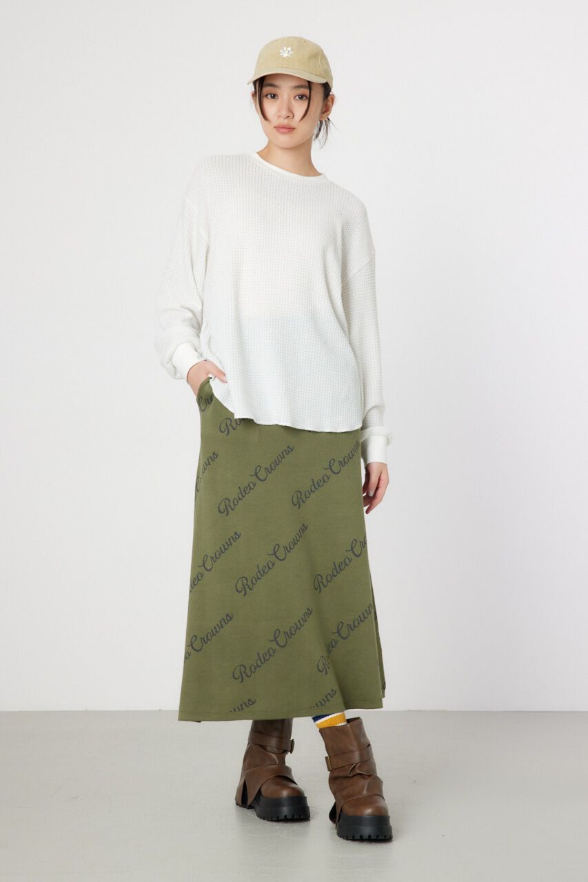 RODEO CROWNS「ロゴニットフレアスカート」|スカート|