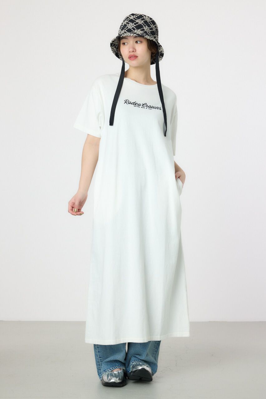 RODEO CROWNS「加工EBL LOGOワンピース」|ワンピース|O/WHT1
