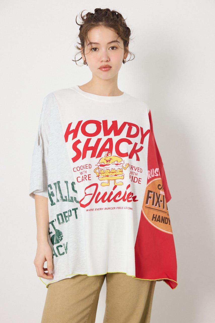 RODEO CROWNS「カスタムオープンショルダーTシャツ」|Tシャツ・カットソー|