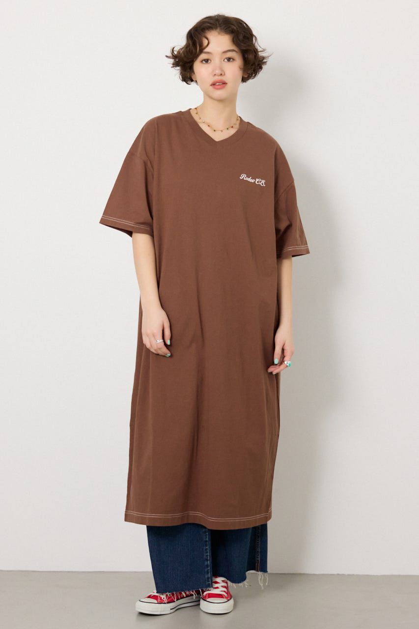 RODEO CROWNS「ハーフスリーブステッチワンピース」|ワンピース|