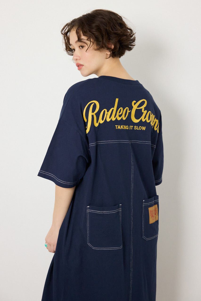 RODEO CROWNS「ハーフスリーブステッチワンピース」|ワンピース|