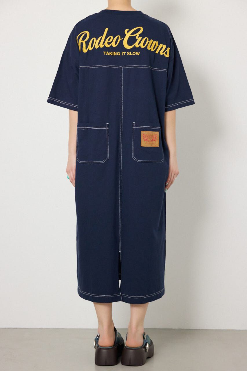 RODEO CROWNS「ハーフスリーブステッチワンピース」|ワンピース|
