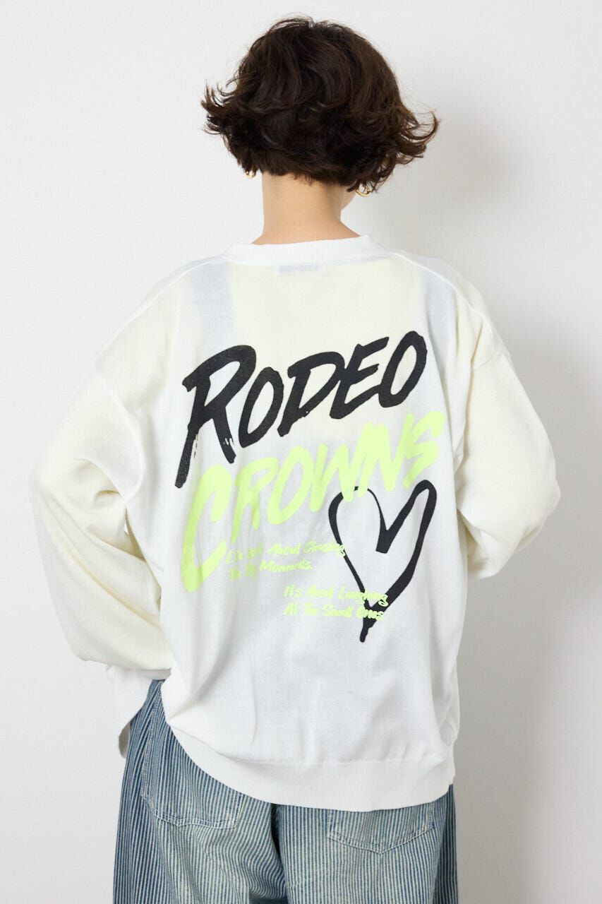 RODEO CROWNS「ネオンカラーロゴニットカーディガン」|カーディガン|