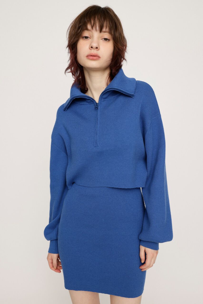 SLY「BIG COLLOR ZIP UP 2P ショートワンピース」|ワンピース|