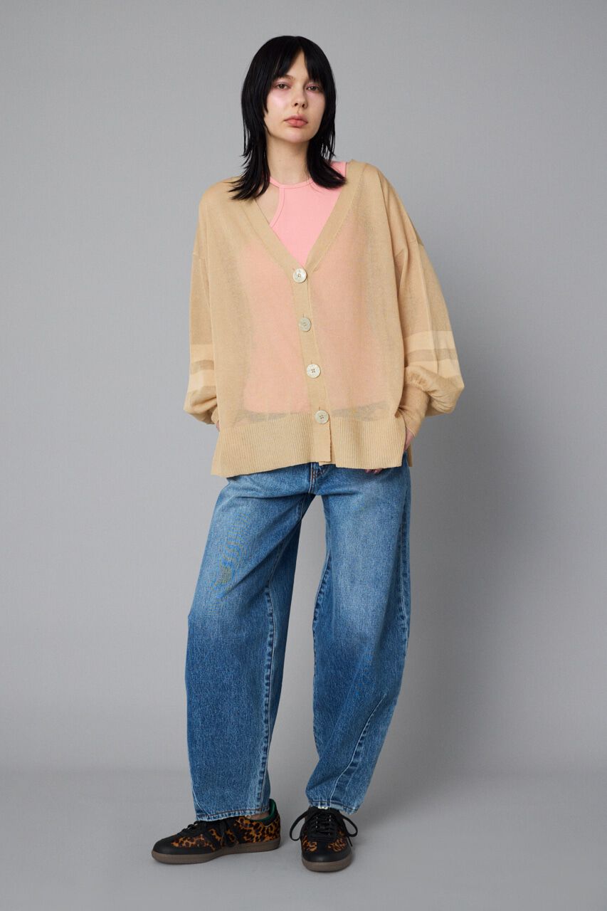 HeRIN.CYE「Sheer line cardigan」|カーディガン|